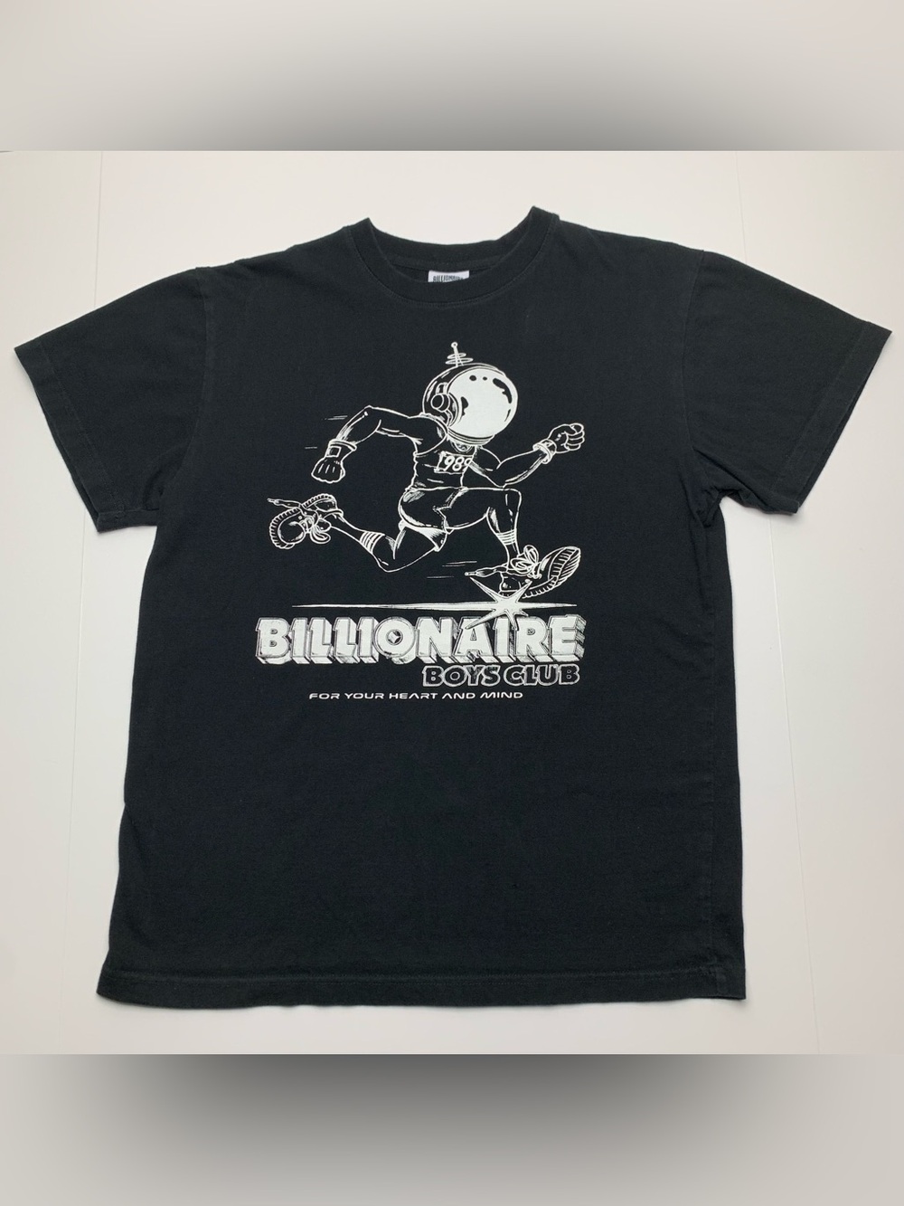 Billionaire Boys Club T-Shirt Running Astronaut Black Tee Mens Size Medium